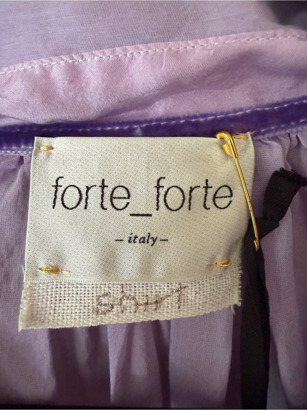 Forte Forte front panel shirt lilac Lavender Ruffle Blouse top $445 sz II 6 - Picture 11 of 14